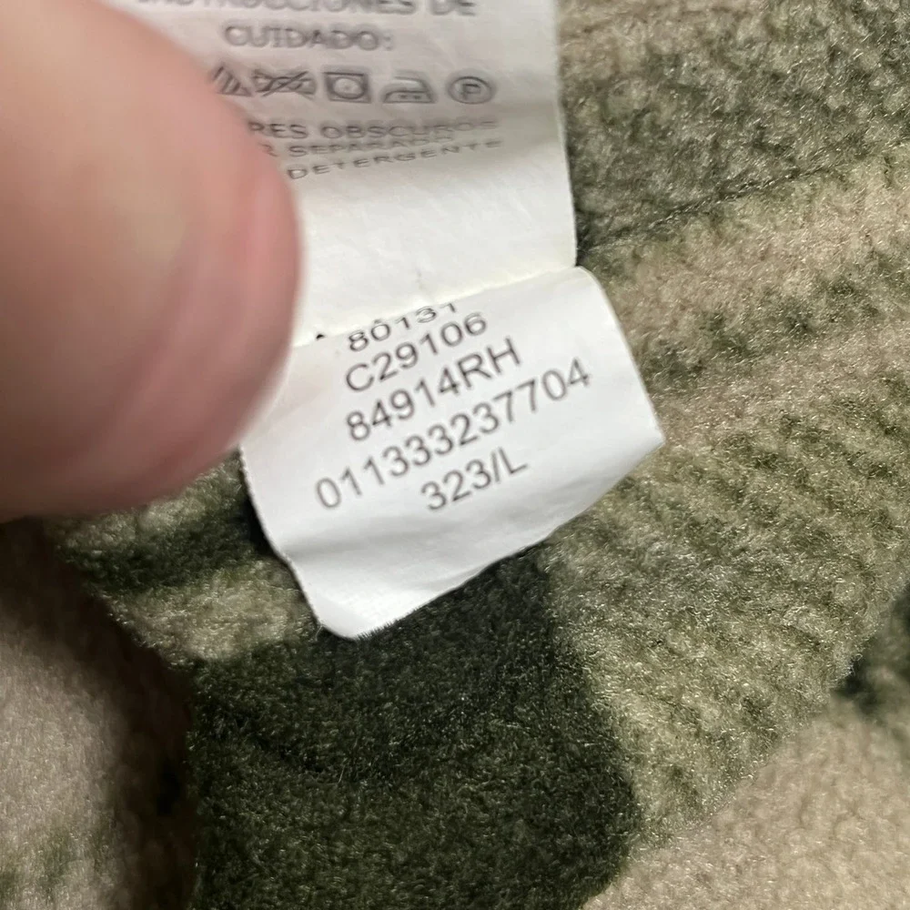 Chaps Shacket Men L Green Fleece Lined Cotton Canvas Workwear Chore Jacket